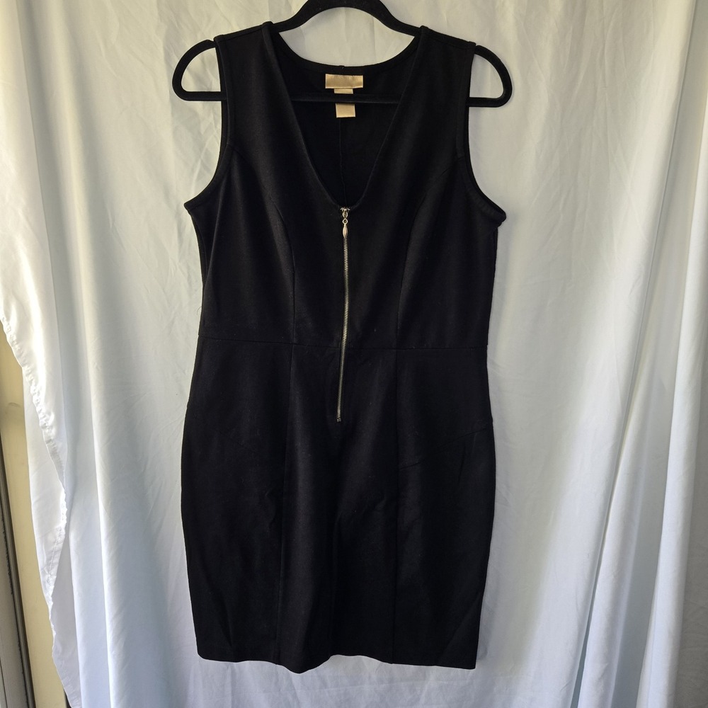 Miss Tina By Tina Knowles Tank Zip Dress Black Women's 14 Y2K Retro 90's Classic